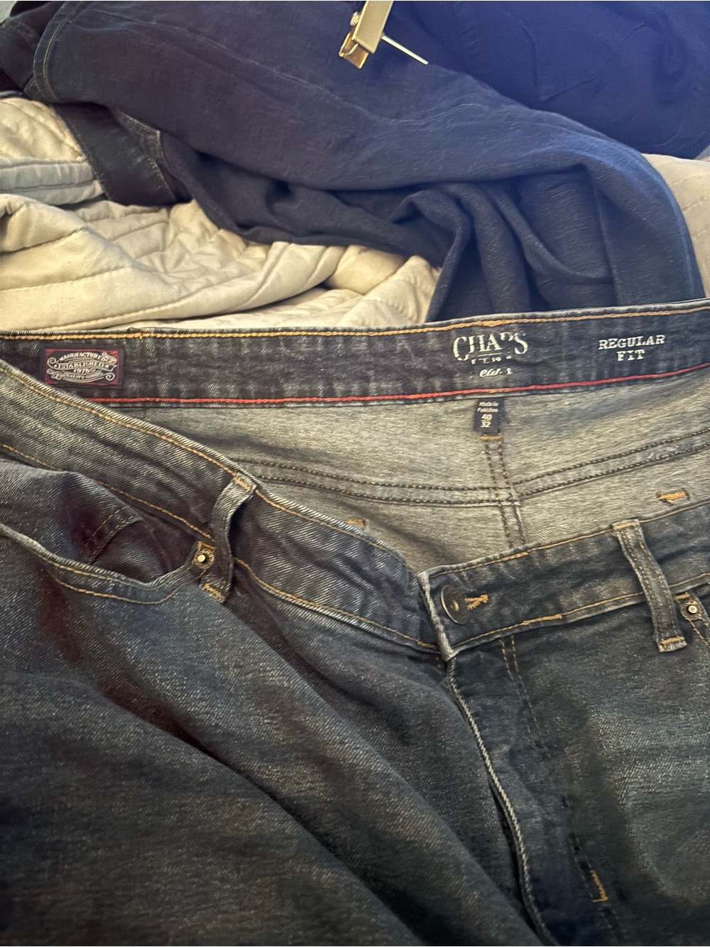 Chaps Men's Relaxed Dark Wash Denim Jeans